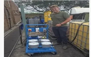 Kadima's mobile micro filtration unit at work