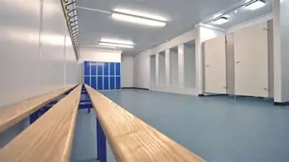 Change room with benches